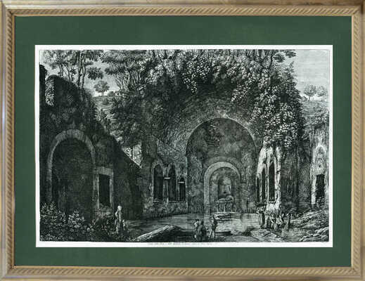 [Россини Л. Вид родника и грота Эгерии за воротами Капена. Рим, 1823]. Roma, 1823.